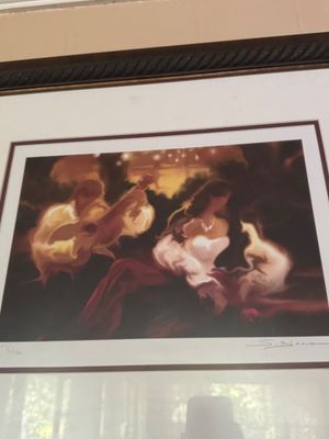Edit- Steve Bloom “Serenade” 12x15" Framed Seriolithograph Print Numbered & Signed