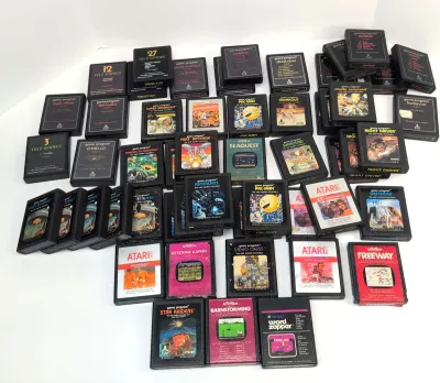 1970s, 1980s Atari Game Cartridges
