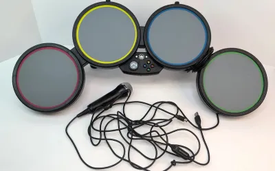Xbox Rock Band Drums and Mic