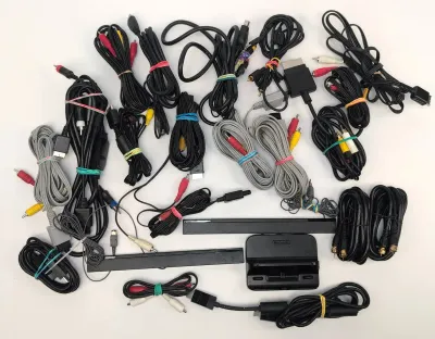 Wii Sensor Bar and Gaming Console Cables and Cords