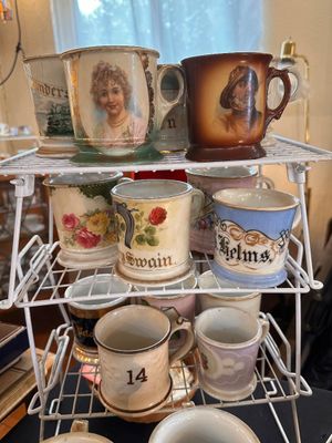 Sale Photo Thumbnail #277: Antique saving mug collection