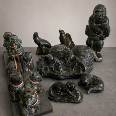 HANDMADE SOAPSTONE SCULPTURES BY WOLF ORIGINALS