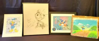 HAND DRAWN PENCIL SKETCH OF DONALD DUCK BY KEVIN KIDNEY