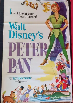 Original peter pan re release movie poster