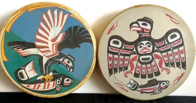 NORTHWEST COAST FIRST NATION'S RAWHIDE HAND DRUM 