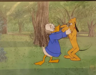Production cel of ludwig von drake pluto