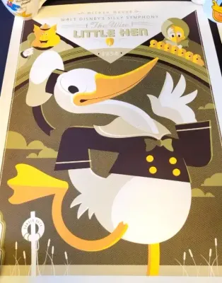 LIMITED EDITION SCREEN PRINT TITLED WALT DISNEY'S "THE WISE LITTLE HEN" AND MORE