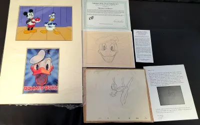 "MICKEY'S AMATEURS LIMITED EDITION SERIGRAPH CEL & "BEACH PICNIC" PRODUCTION DRAWING