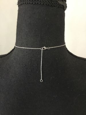 Gorgeous, sterling silver, crystal circular necklace
