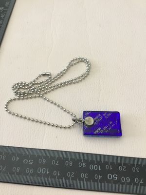 Vintage glass of Murano Italian rectangular glass pendant