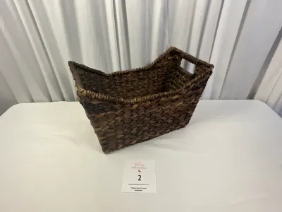 Set of Three, Hand-woven Water Hyacinth Organizing/Storage Baskets