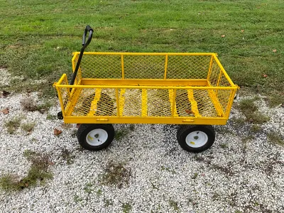 Steel Utility Garden Cart - Yellow