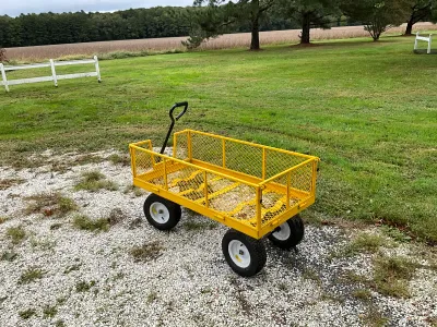 Steel Utility Garden Cart - Yellow