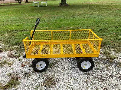 Steel Utility Garden Cart - Yellow