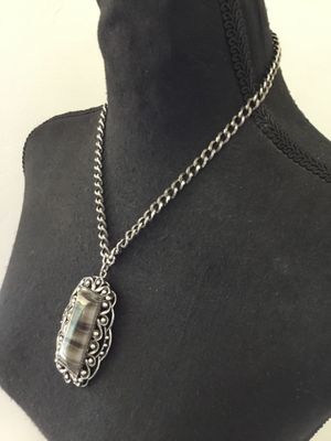 Vintage, faux, stone statement, necklace, mid century