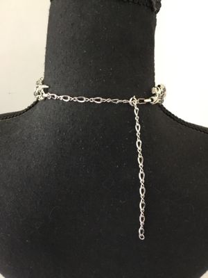 Gorgeous gray, Crystal , flower necklace