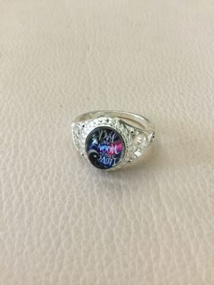 Super cute 925 sterling silver love you to the moon and back ring