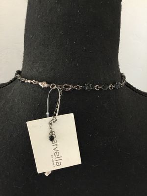 Beautiful Marvella by Monet, gun metal, gray black rhinestone necklace