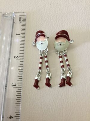 Cute Santa articulating statement earrings super cute