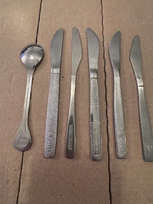 Vintage Airline Flatware Lot - United, British Airways, Mexicana, AA