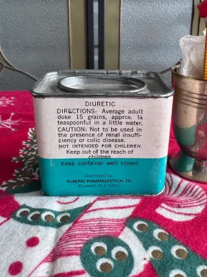 Vintage Purepac Saltpeter Powdered Tin - 4 oz.