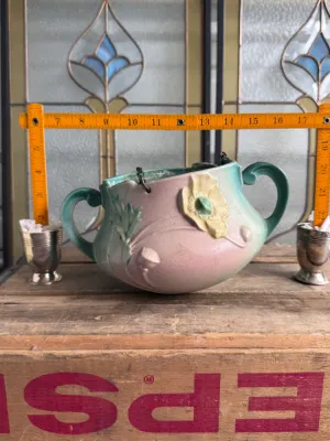 Vintage Weller Pottery Wild Rose Hanging Planter