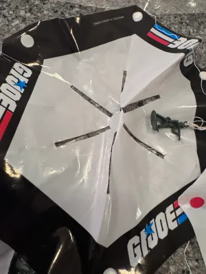 Vintage G.I. Joe & Cobra Enemy Toy Parachutes with Figures - Lot of 5