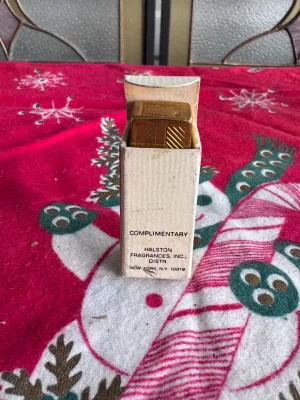Vintage Halston solid perfume compact 1970's