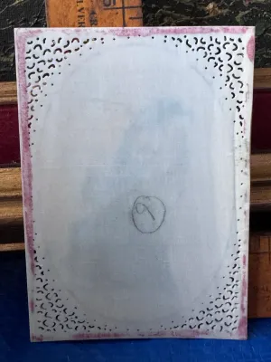 Indian Mughal Style Miniature Painting on Faux Ivory / Celluloid Panel