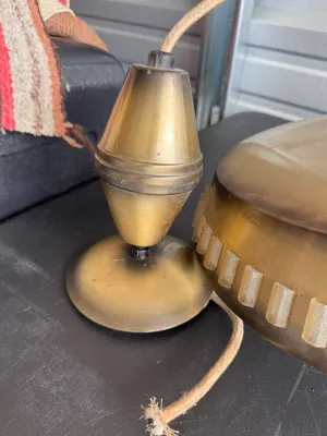 Vintage Mid-Century Modern Moe Light UFO Pull Down Pendant Lamp