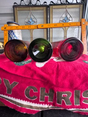 Vintage Mid-Century Modern Art Glass Bud Vases - Set of 3