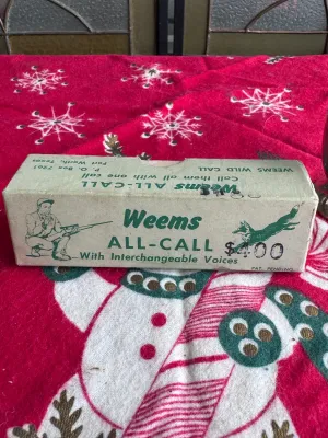 Vintage Weems All-Call Wild Game Call with Original Box