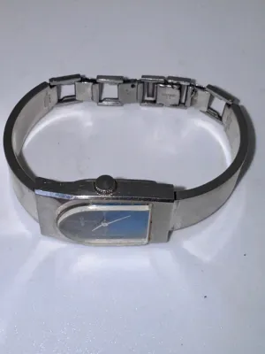 Vintage Seiko Stainless Steel Women's Watch - Blue Dial 11-8349