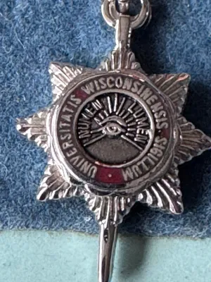 Vintage Sterling Silver Charms - University of Wisconsin & Hoffman Hex