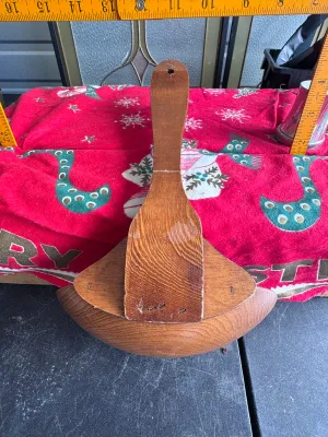 Vintage Hand-Carved Wooden Wall Hanging Scoop / Spoon Decor