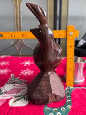 Hand-Carved Ironwood Quail Figurine