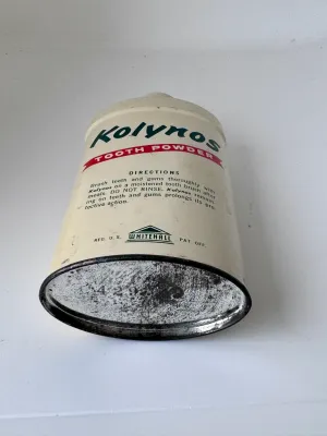 Vintage Kolynos Tooth Powder Metal Tin - Whitehall Pharmacal Co.