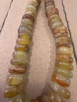 Vintage Natural Agate Stone Bead Strand