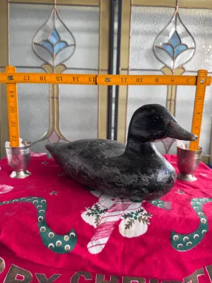 Antique hand-carved wood duck decoy