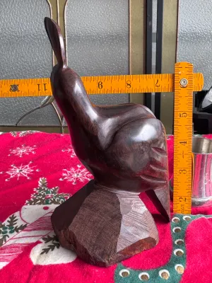 Hand-Carved Ironwood Quail Figurine