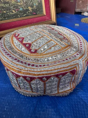 Vintage Handcrafted Embroidered Sindhi Topi / Kufi Cap with Mirror Work