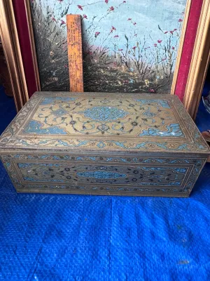 Vintage B. Heismann Milwaukee Ornate Metal Tin Box