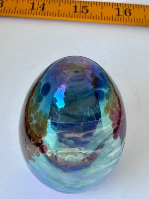 Zellique Studios Art Glass Egg Paperpiece by Joseph Morel