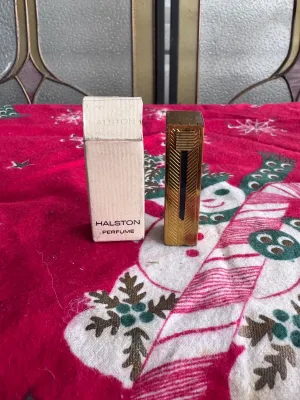 Vintage Halston solid perfume compact 1970's