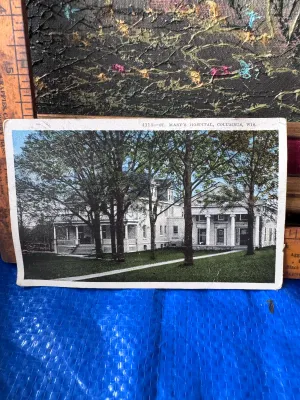 Vintage 1917 St. Mary's Hospital Columbus Wisconsin Postcard
