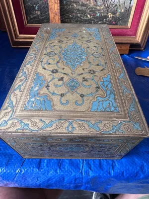 Vintage B. Heismann Milwaukee Ornate Metal Tin Box