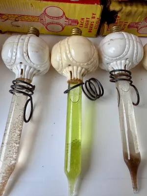 Vintage Royalite Sparkling Bubbling Lamps with Original Boxes - Set of 4