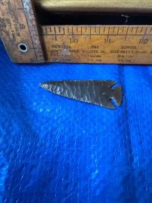 Hand-Knapped Obsidian Arrowhead Spear Point - Approx. 3.5 Inches