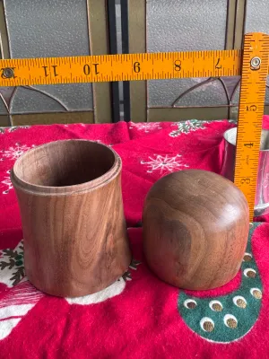 Gary Holdsworth Hand-Turned Walnut Wood Lidded Vessel (2017)