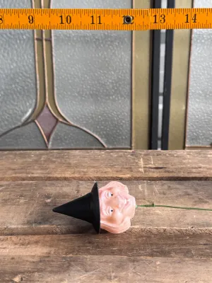 Vintage Halloween Witch blow mold on Wire Pick